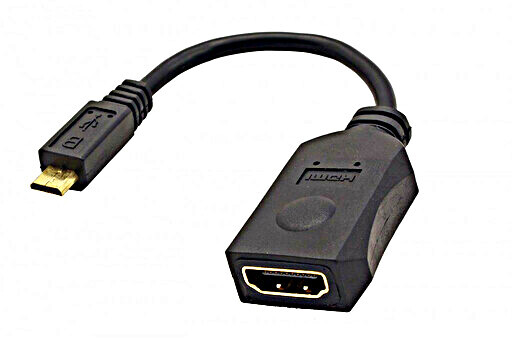 微型 USB 电缆到无源 HDMI
